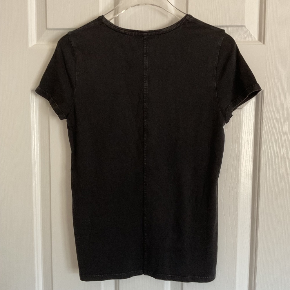 Madewell Womens Small Essential Slim Tee Lightweight Cotton Black Crew Neck - Picture 4 of 7